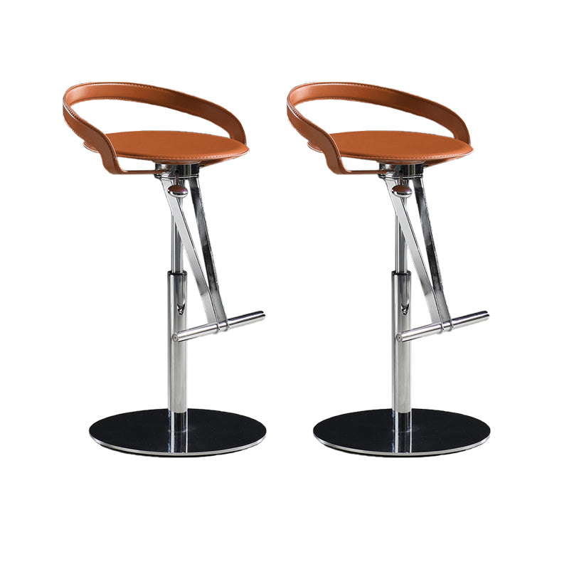 Modern Adjustable Bar Stool Leather Backrest Bar Stools for Dining Room