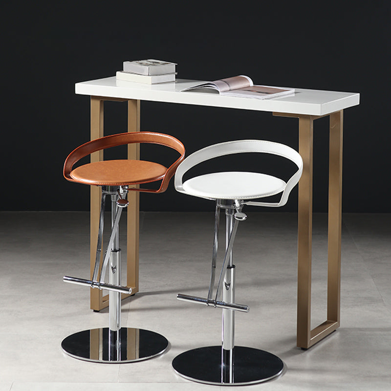 Modern Adjustable Bar Stool Leather Backrest Bar Stools for Dining Room