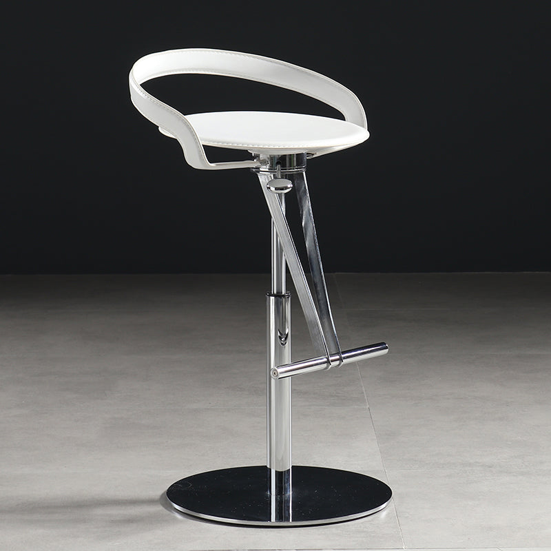Modern Adjustable Bar Stool Leather Backrest Bar Stools for Dining Room
