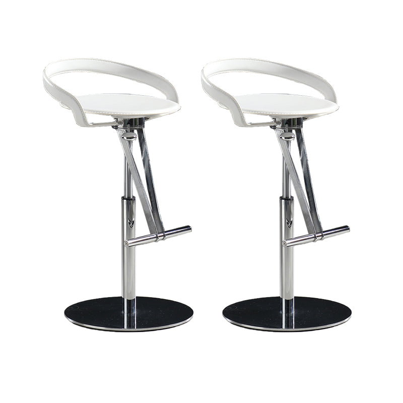 Modern Adjustable Bar Stool Leather Backrest Bar Stools for Dining Room
