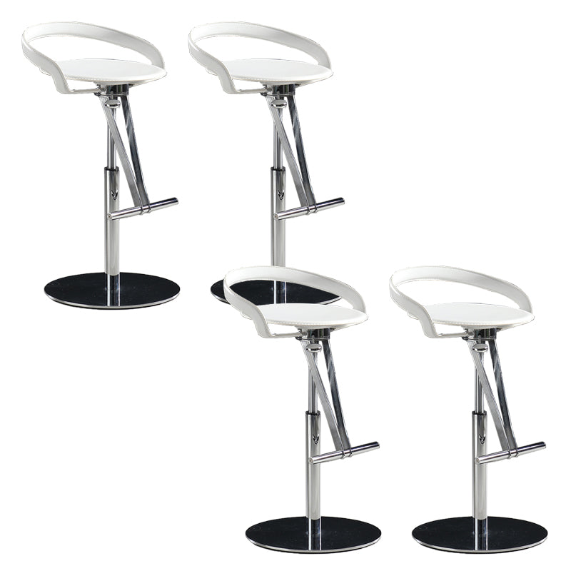 Modern Adjustable Bar Stool Leather Backrest Bar Stools for Dining Room