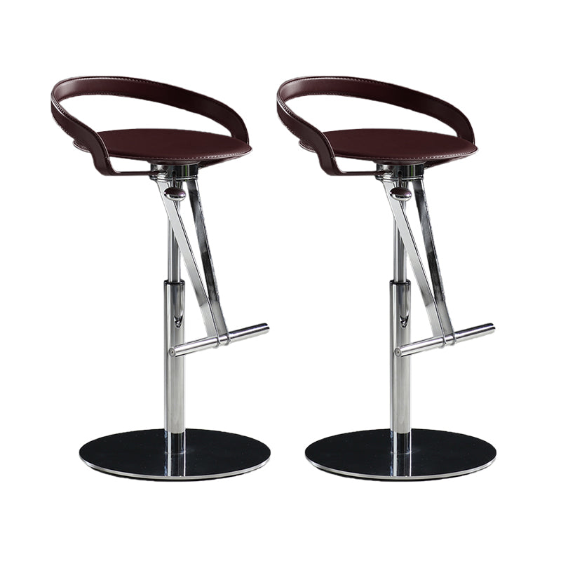 Modern Adjustable Bar Stool Leather Backrest Bar Stools for Dining Room