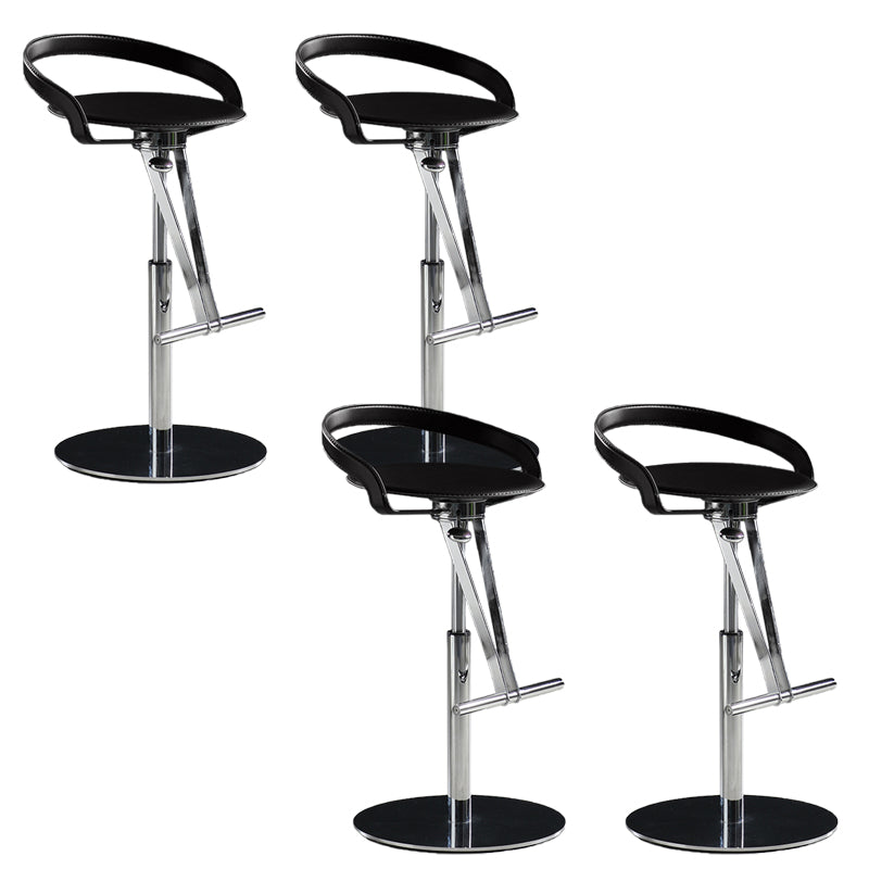 Modern Adjustable Bar Stool Leather Backrest Bar Stools for Dining Room