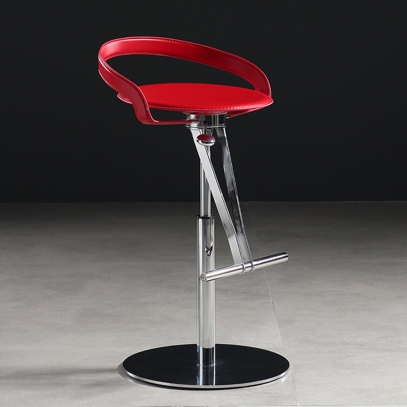 Modern Adjustable Bar Stool Leather Backrest Bar Stools for Dining Room
