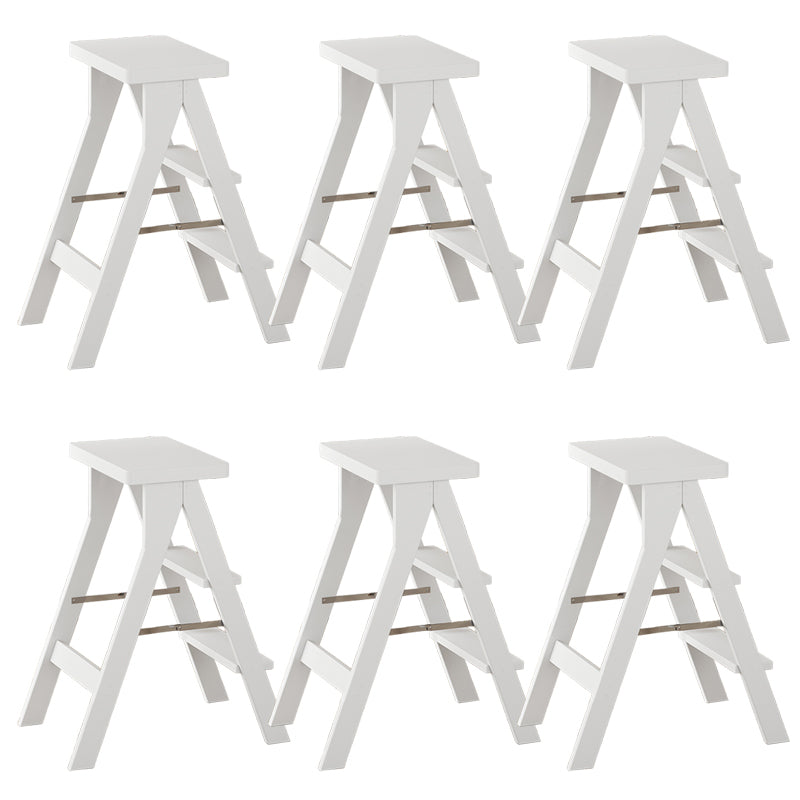 Modern Folding Bar Stool Wooden Backless Bar Stools for Dining Room
