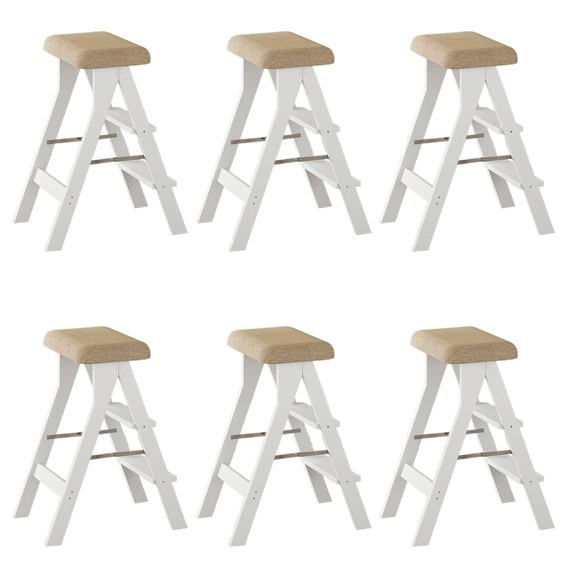 Modern Folding Bar Stool Wooden Backless Bar Stools for Dining Room