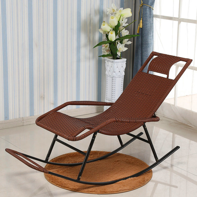 Modern Reclining Rocking Chair Wicker Rocker Chair for Living Room