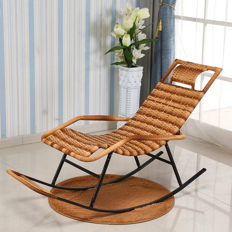 Modern Reclining Rocking Chair Wicker Rocker Chair for Living Room