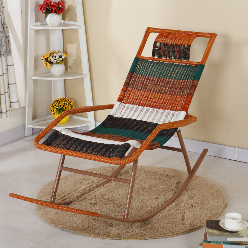 Modern Reclining Rocking Chair Wicker Rocker Chair for Living Room
