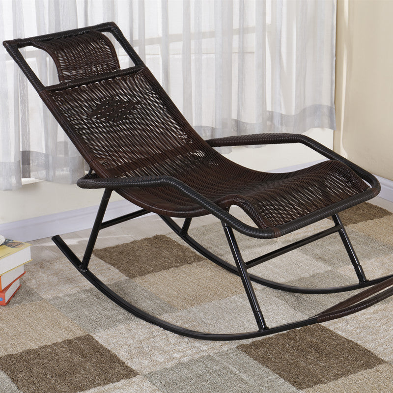 Modern Reclining Rocking Chair Wicker Rocker Chair for Living Room