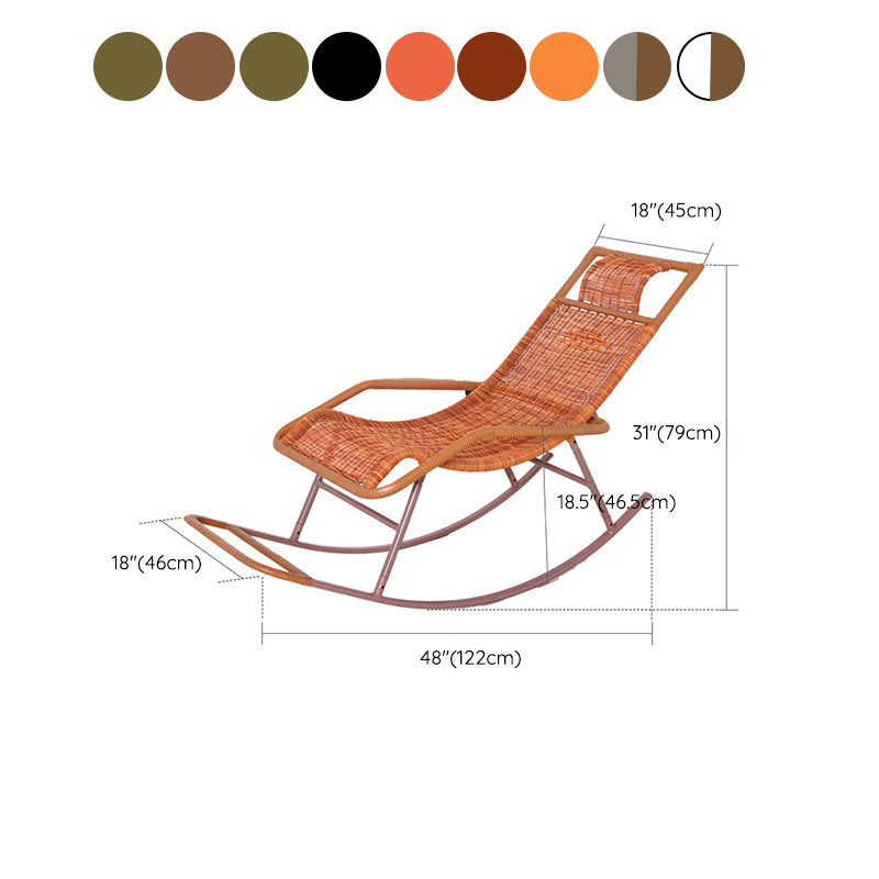 Modern Reclining Rocking Chair Wicker Rocker Chair for Living Room
