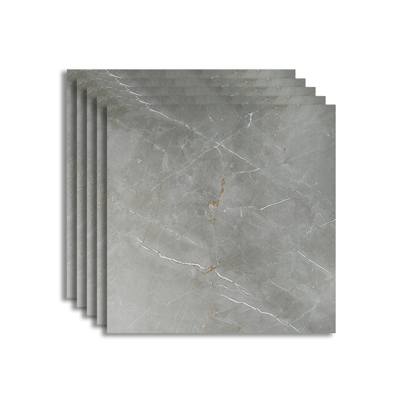 Floor Tile Square Scratch Resistant Ceramic Marble Print Non-Skid Matter Floor Tile