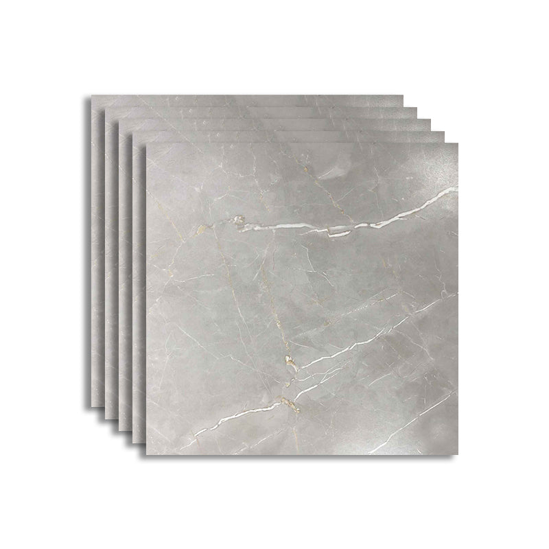 Floor Tile Square Scratch Resistant Ceramic Marble Print Non-Skid Matter Floor Tile