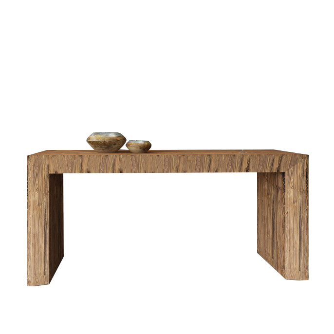 Modern Style Bar Dining Table Rectangle Solid Wood Bar Table for Kitchen