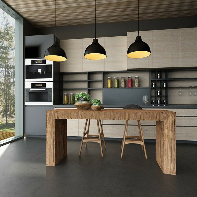 Modern Style Bar Dining Table Rectangle Solid Wood Bar Table for Kitchen