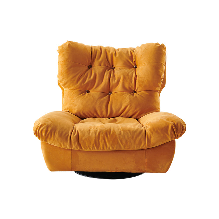 Contemporary Recliner Chair Swivel Base Fabric Indoor Solid Color Standard Recliner
