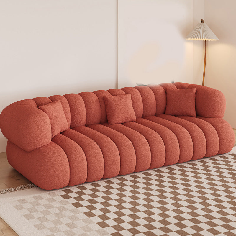 35.43" Wide Sewn Pillow Back Sofa Tuxedo Arm Sofa for Living Room