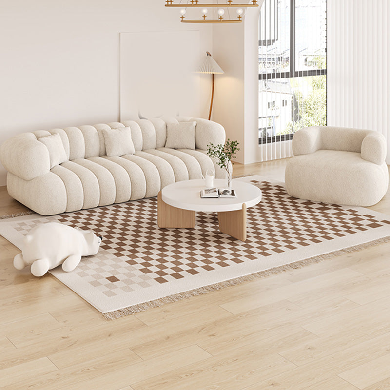 35.43" Wide Sewn Pillow Back Sofa Tuxedo Arm Sofa for Living Room