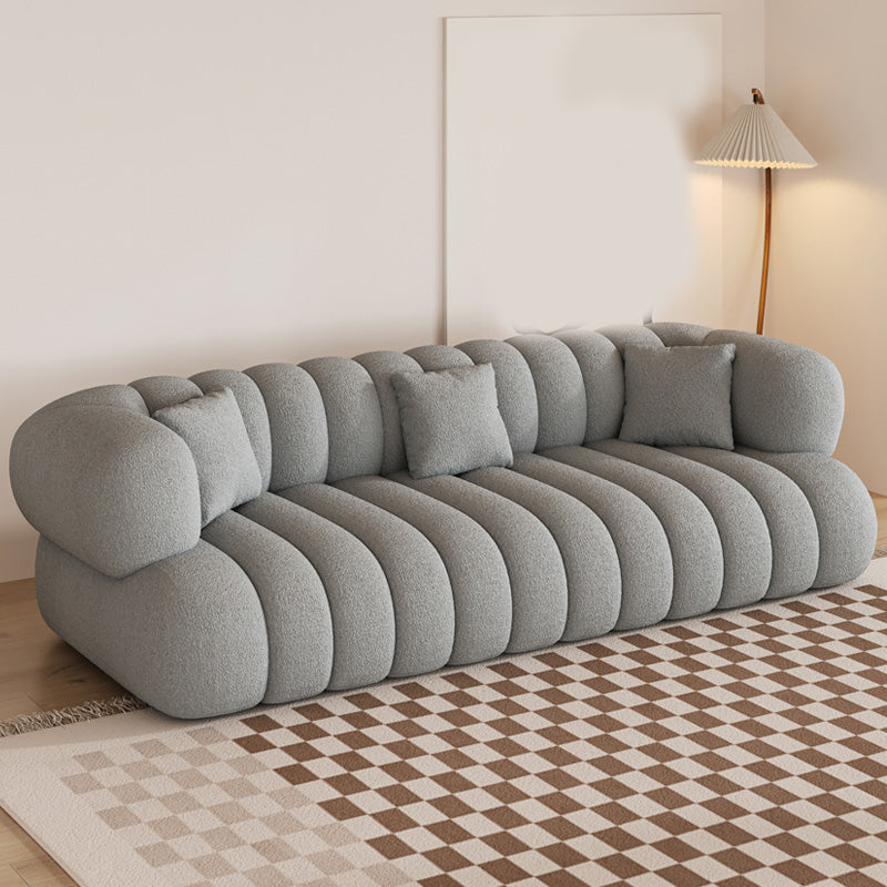 35.43" Wide Sewn Pillow Back Sofa Tuxedo Arm Sofa for Living Room