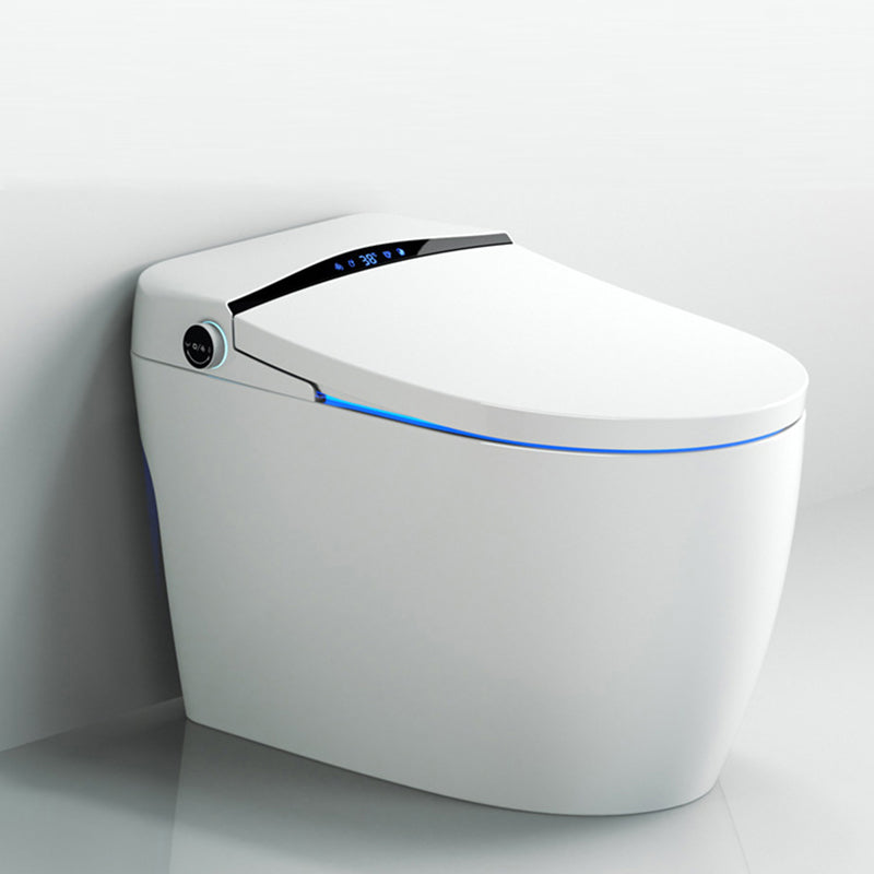Contemporary Siphon Jet Flush Toilet Heated Seat Included Toilet Bowl for Bathroom