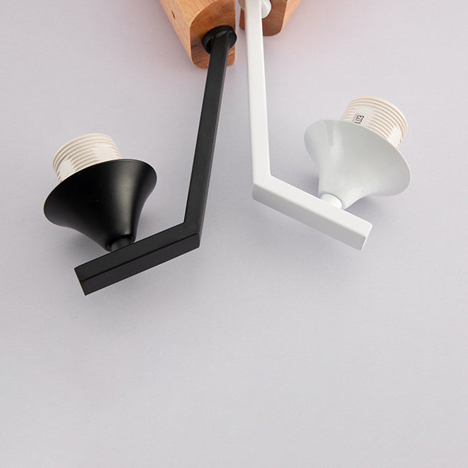 Wood Bath Vanity Lighting Modernism Black/White Light for Bathroom