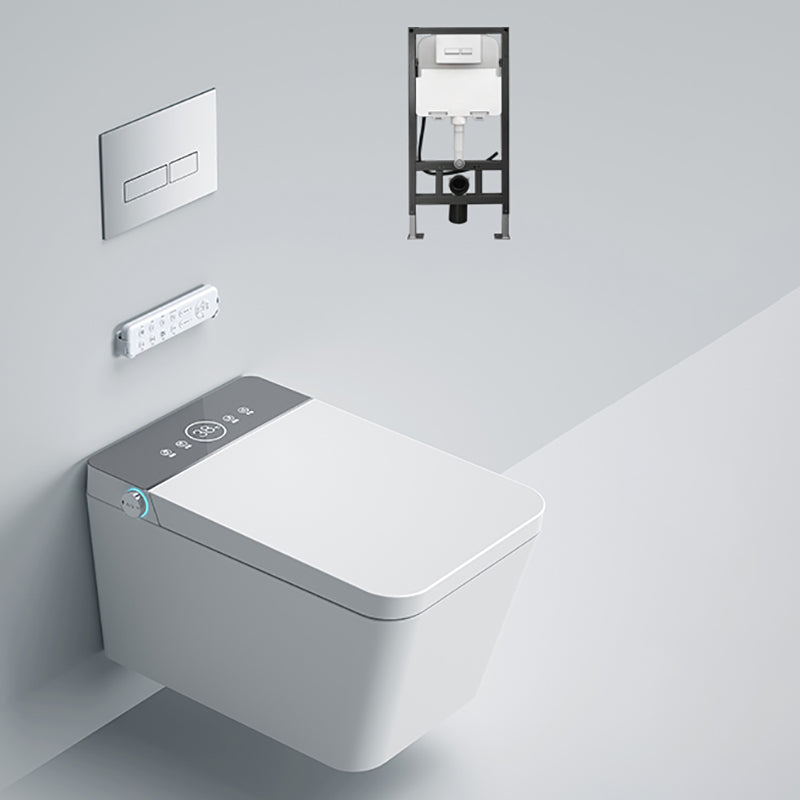 Minimalist Wall Mounted Bidet Foot Sensor White Temperature Control