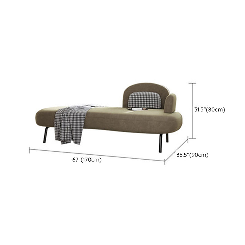 Scandinavian Chaise Lounge Couch Solid Color Chaise Lounge for Bedroom