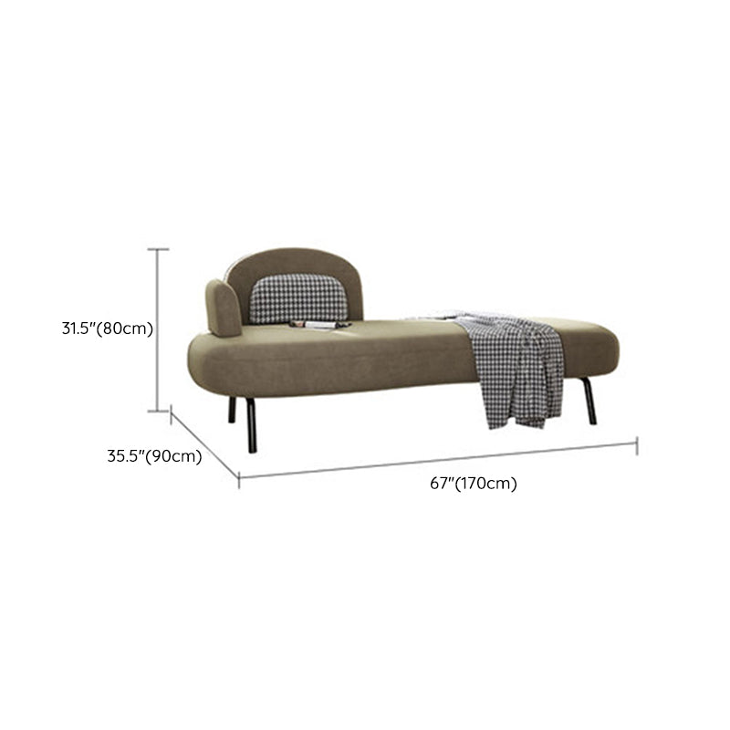 Scandinavian Chaise Lounge Couch Solid Color Chaise Lounge for Bedroom