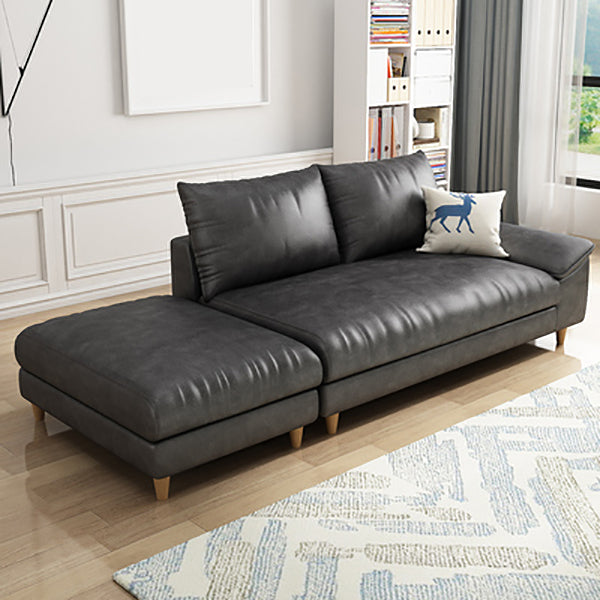 Modern Chaise Lounge Solid Color Chaise Lounge Couch with Pillows