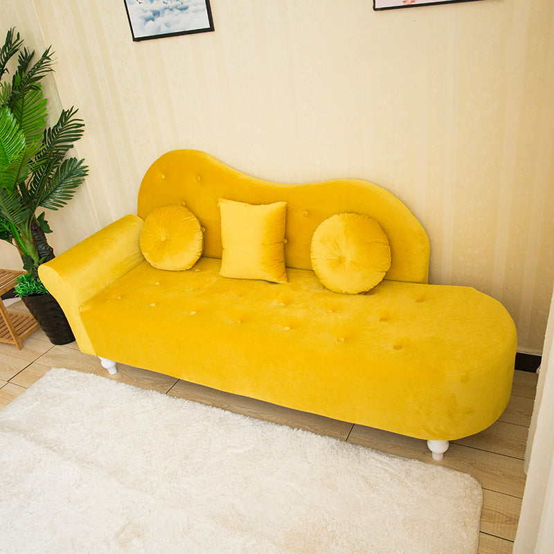 Glam Chaise Lounge Velvet Chaise Lounge Sofa for Living Room
