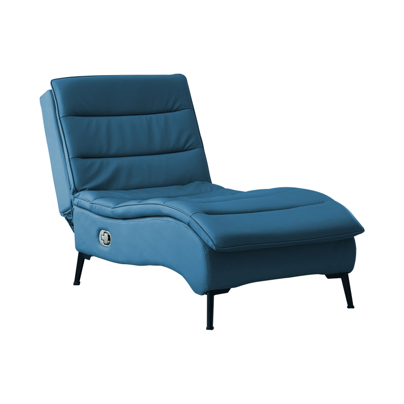 Modern Cushioned Chaise Lounge Leather Armless Chaise for Living Room