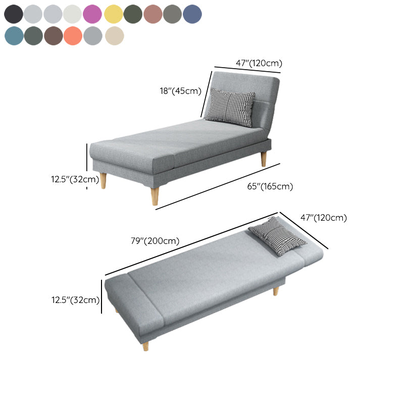 Scandinavian Chaise Lounge Solid Color Chaise Lounge Sofa Armless