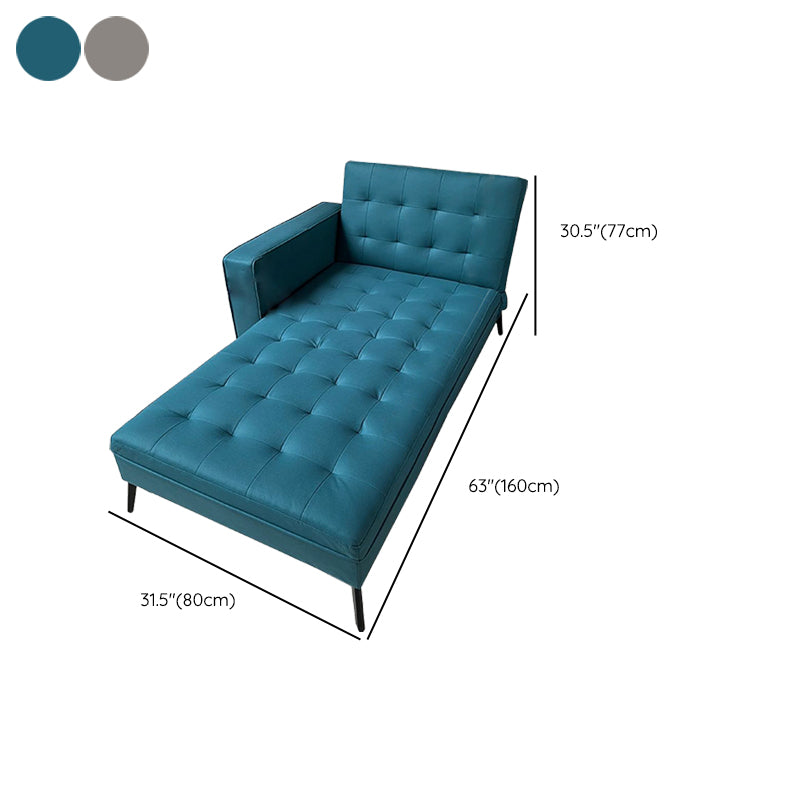 Modern Adjustable Standard Yoga Chaise with Accent Pillows Faux Leather Lounge Chair