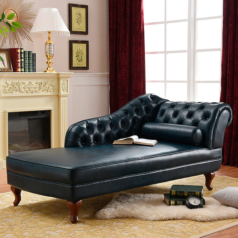 Traditional Chaise Lounge Leather Chaise Lounge Sofa with Arm