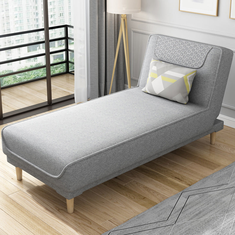 Living Room Armless Chaise Lounge Modern Chaise Lounge with Linen Upholster