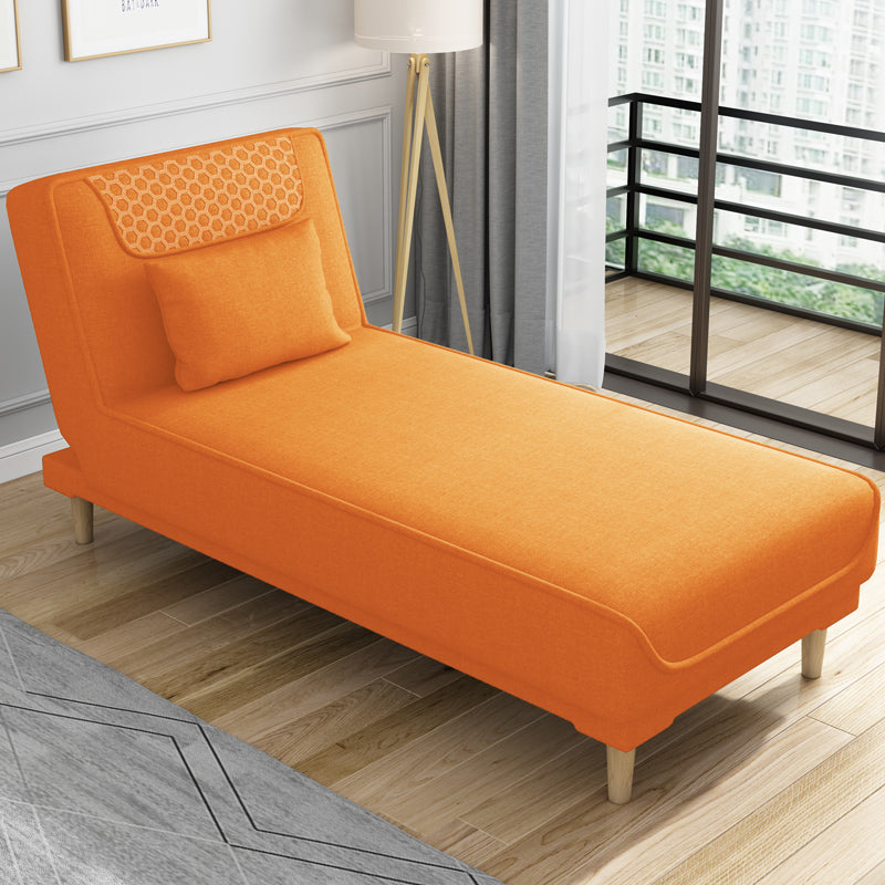Living Room Armless Chaise Lounge Modern Chaise Lounge with Linen Upholster