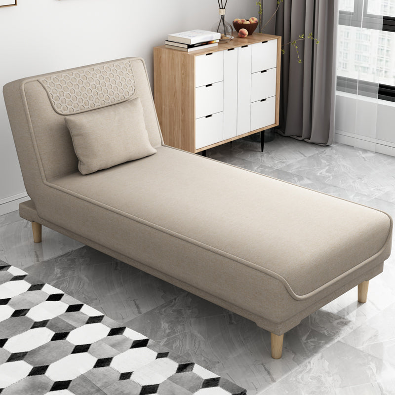 Living Room Armless Chaise Lounge Modern Chaise Lounge with Linen Upholster
