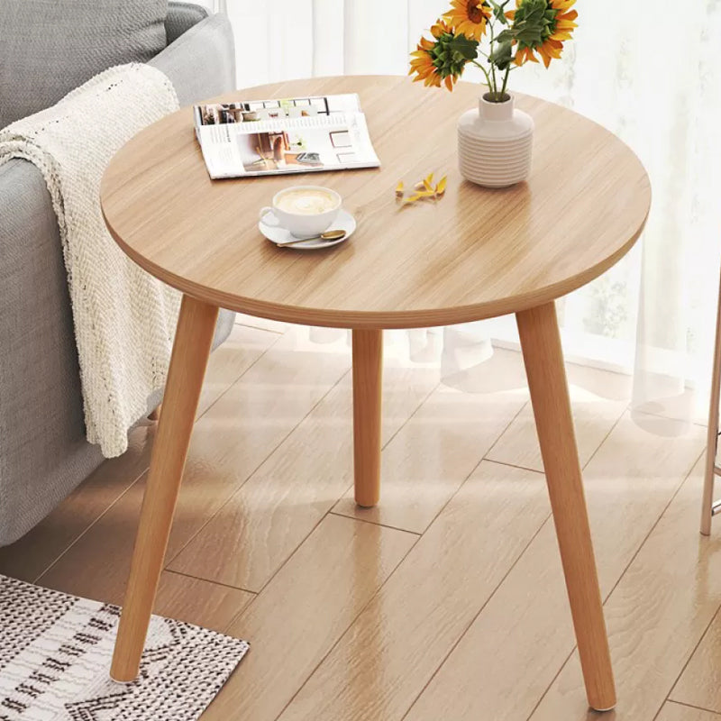 Stone 3 Legs Cocktail Table Modern Round Coffee Table with Shelf