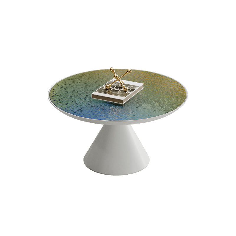 Glass Top Pedestal Coffee Table Modern No Distressing Round Bunching Tables