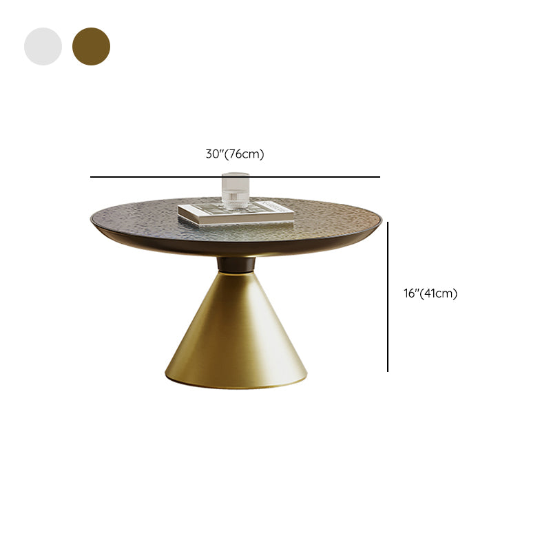 Glass Top Pedestal Coffee Table Modern No Distressing Round Bunching Tables