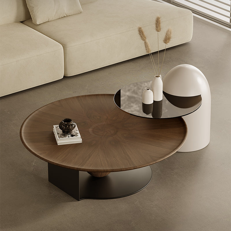 Abstract Coffee or End Table Contemporary Solid Wood Coffee Cocktail Table