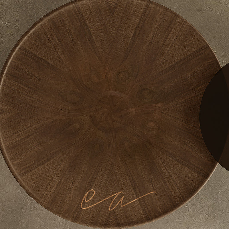 Abstract Coffee or End Table Contemporary Solid Wood Coffee Cocktail Table