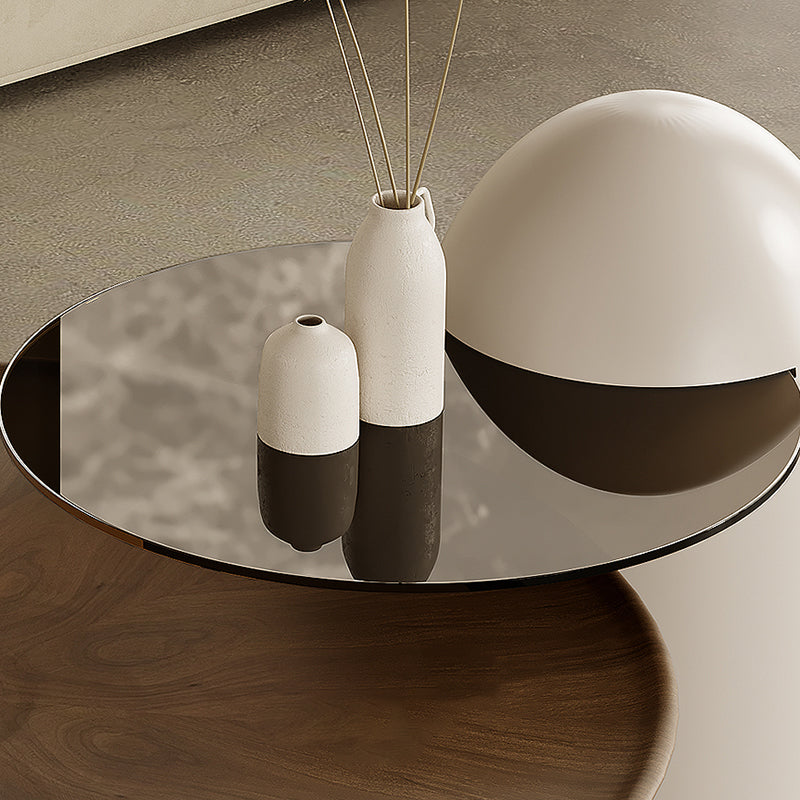 Abstract Coffee or End Table Contemporary Solid Wood Coffee Cocktail Table