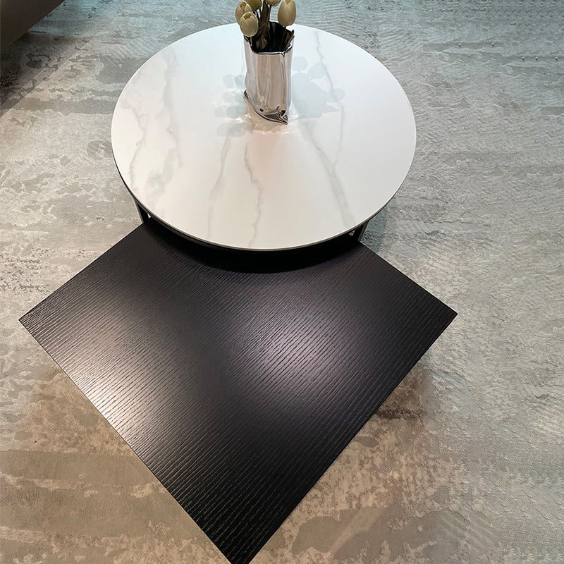 Abstract Coffee or End Table Contemporary Slate Coffee Cocktail Table