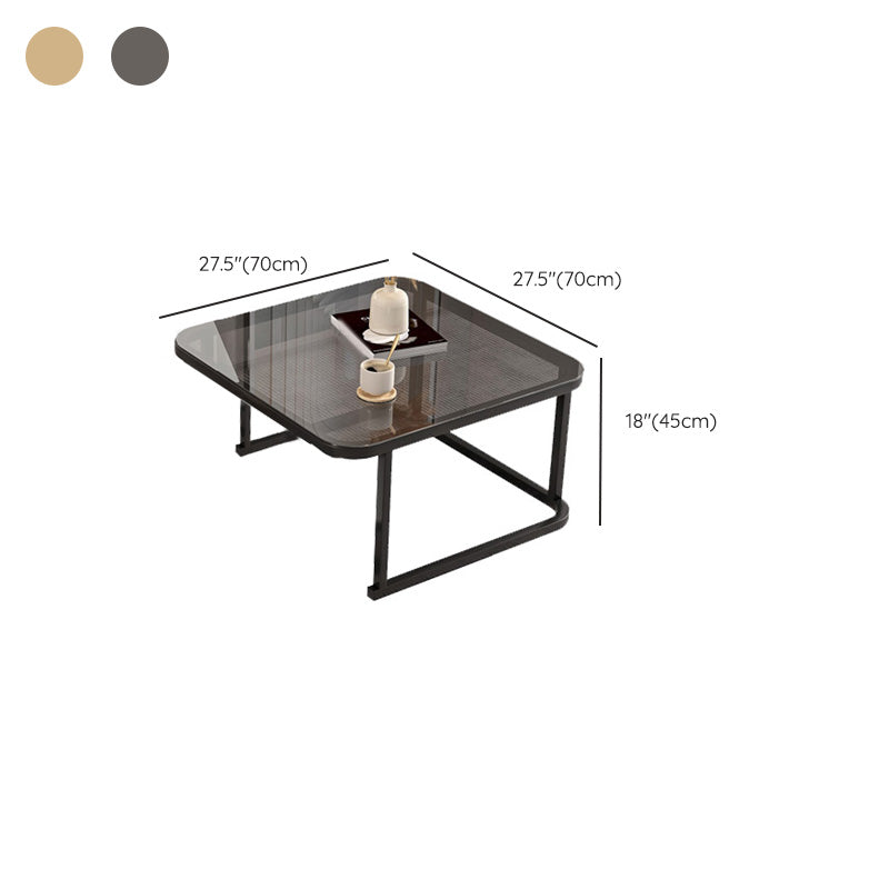 Frame Coffee Table Modern Slate Cocktail Table with Storage Drawers