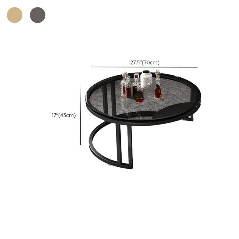 Frame Coffee Table Modern Slate Cocktail Table with Storage Drawers