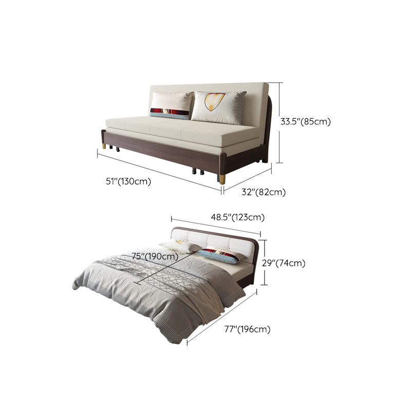 Glam Futon Sleeper Sofa Bed Pillow Back Futon Sleeper Sofa with Storage