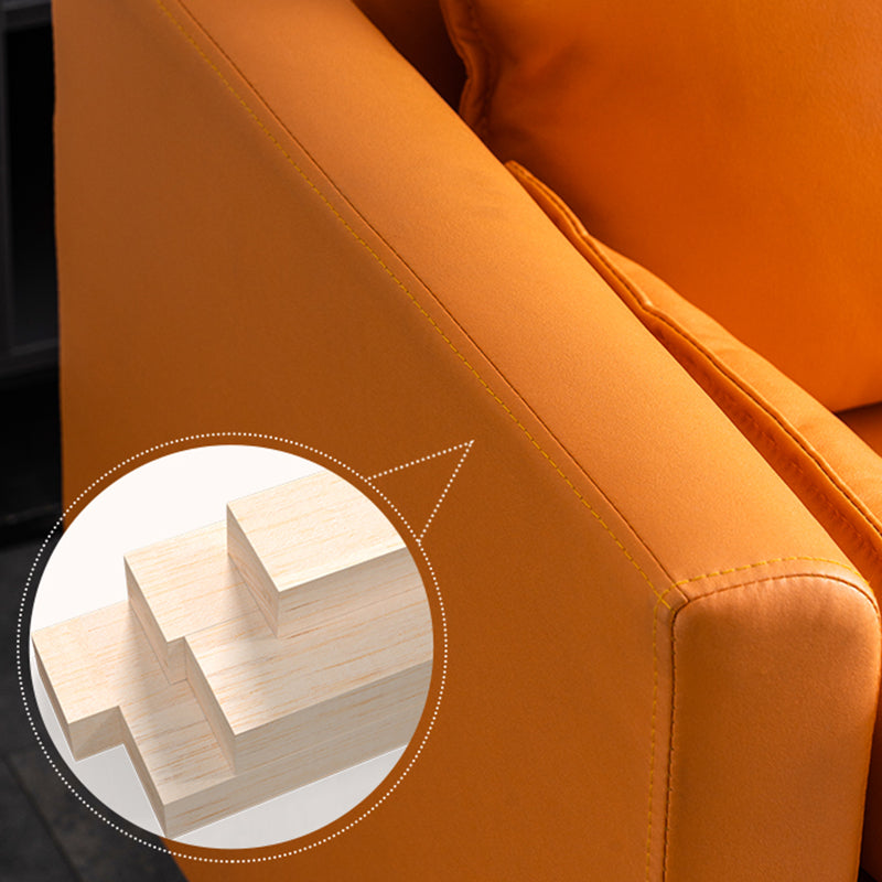 Faux Leather Loose Back Sofa Square Arm Single Cushion Loveseat