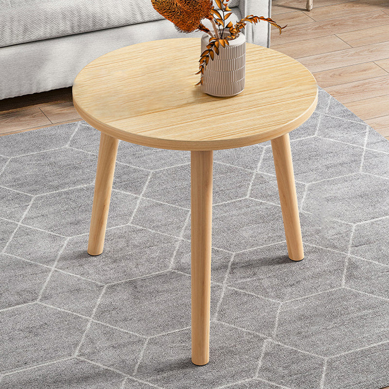 Modern Wooden Coffee Table Oval Bunching Coffee Table Set for Living Room