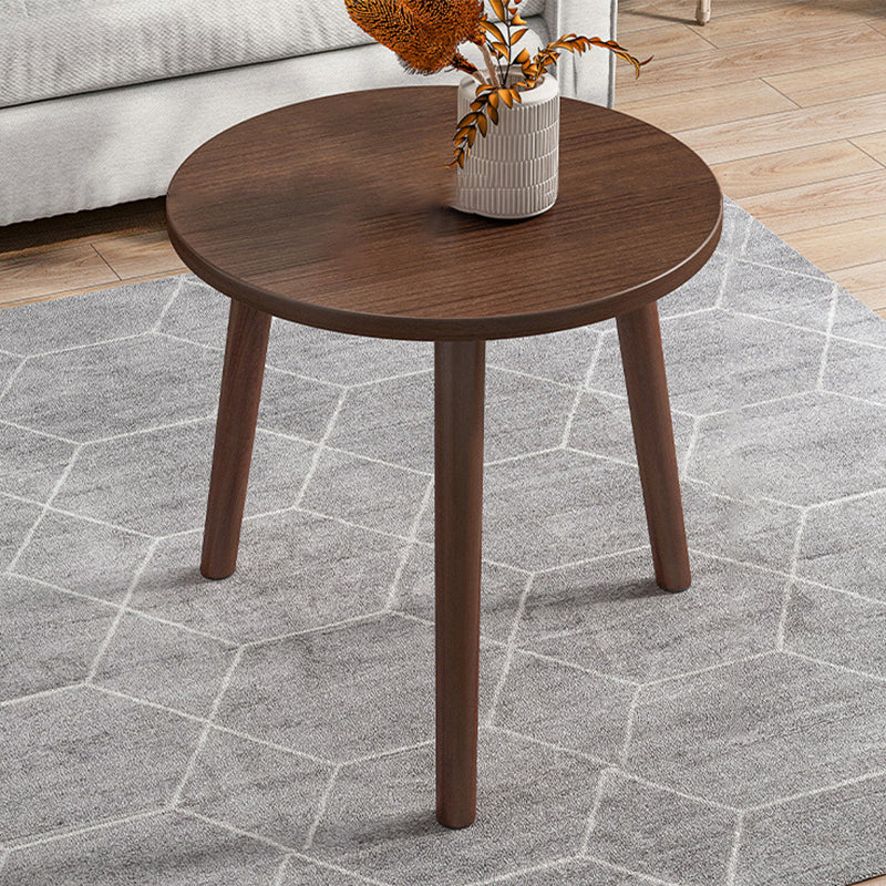 Modern Wooden Coffee Table Oval Bunching Coffee Table Set for Living Room